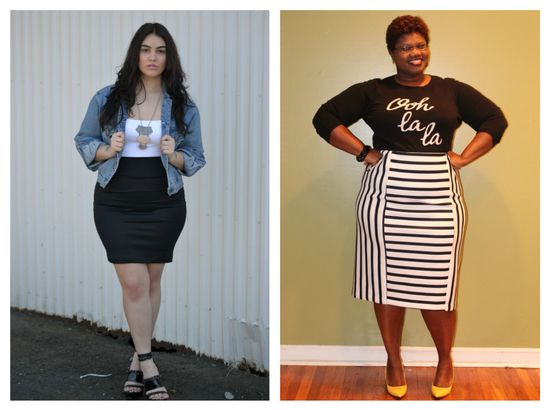 Stylish skirts for fat women 2015. Actual tendencies of skirts for fat women 2015, photo