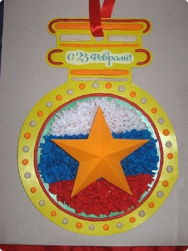Applique on February 23, own hands