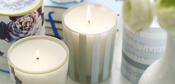Scented candles for comfort in the house