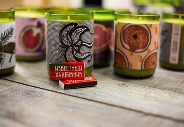 Beauty-surprise: interior candles Famous artist