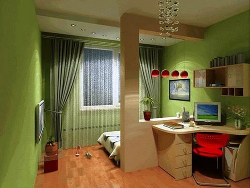 We divide the room into two zones