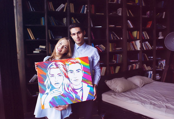Idea for the holiday: an unusual picture Stick Art