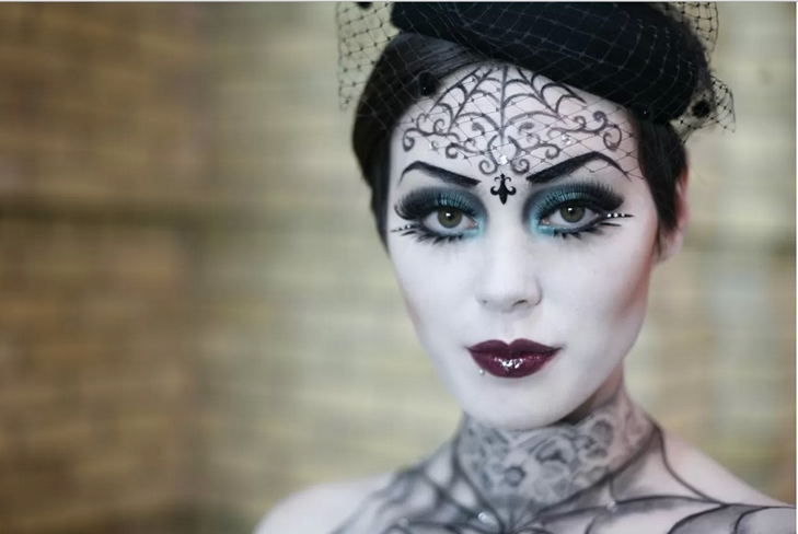 How to paint a face on Halloween at home, photo