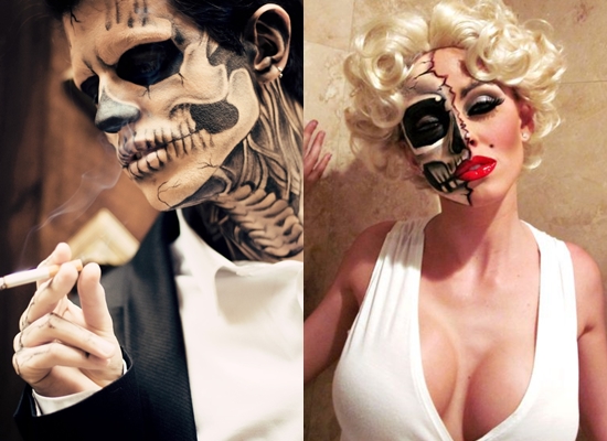 How to paint a face on Halloween at home, photo