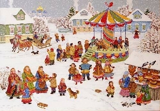 How to draw Shrovetide? Draw a spring holiday with the children