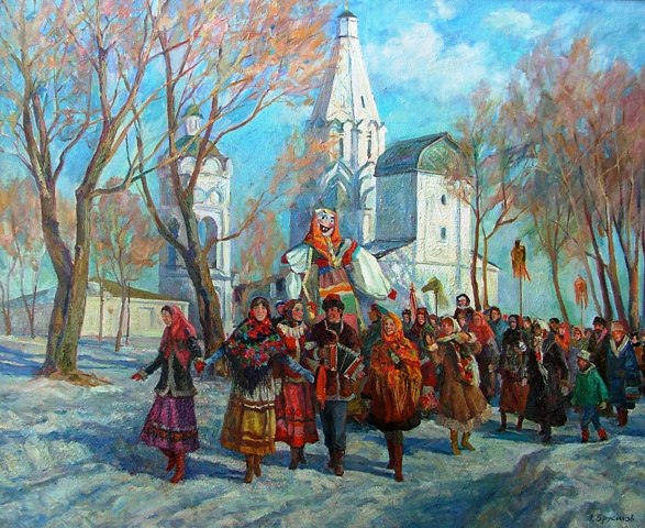 How to draw Shrovetide? Draw a spring holiday with the children