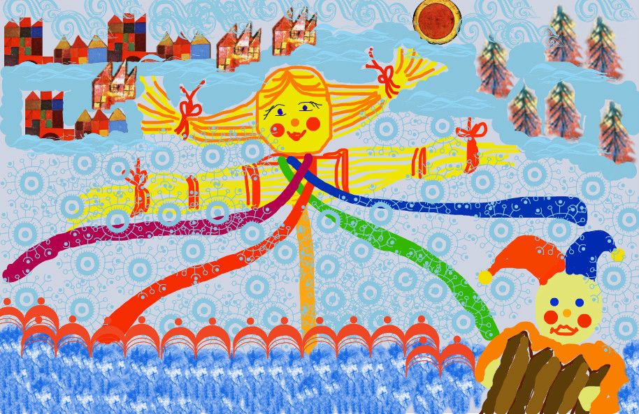 How to draw Shrovetide? Draw a spring holiday with the children