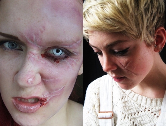 How to make scars on Halloween at home, photo