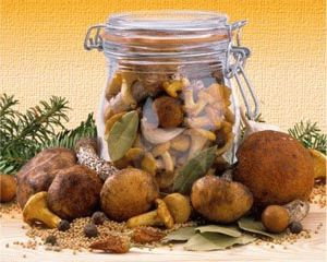 Canned mushrooms for the winter