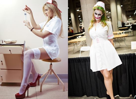 Nurse costume on Halloween with your own hands: photo how to draw