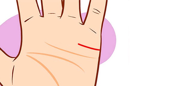 The marriage line on the hand
