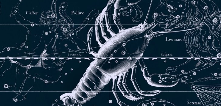 cancer sign on a star map