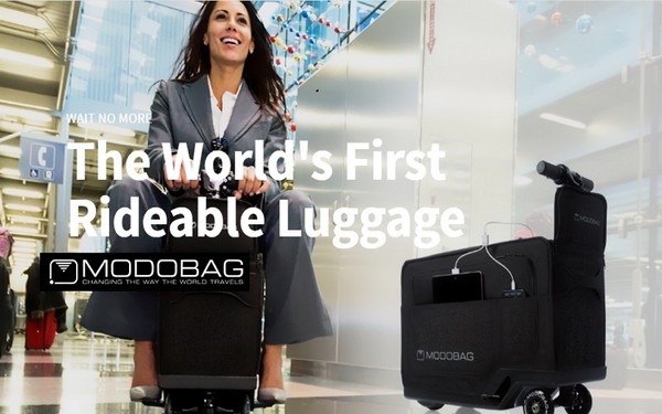 Modobag for vivid travel: the first motorized suitcase
