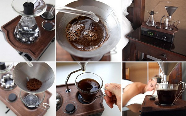 Gift for coffeemakers: alarm-coffee maker Barisieur