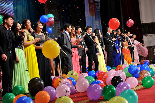 Dedication to students: scripts, competitions, song-alterations