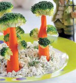 Decoration of festive dishes