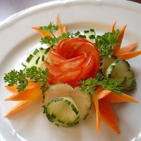 Decoration of festive dishes