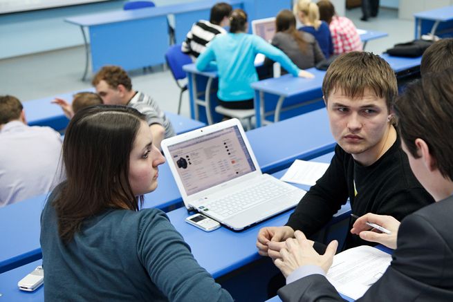 students at a lecture