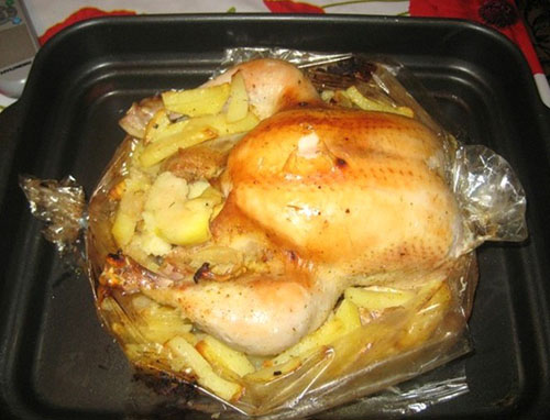 Appetizing chicken in the oven