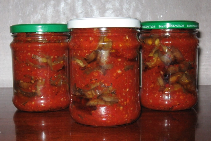 Eggplants in Adzhika for the winter: photo recipe for eggplant adzhika