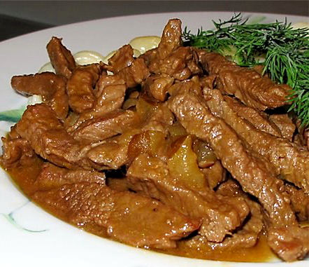 Beef Stroganoff: recipe for beef