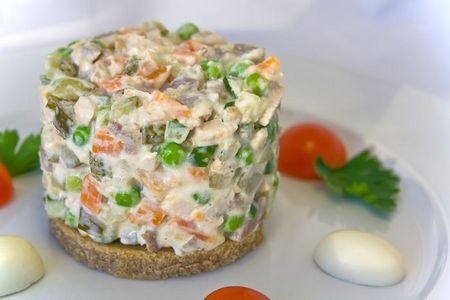Salad with olive. And do you know everything about him?