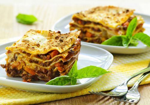 Delicious and fast festive dinner on February 23, lasagna with mushrooms