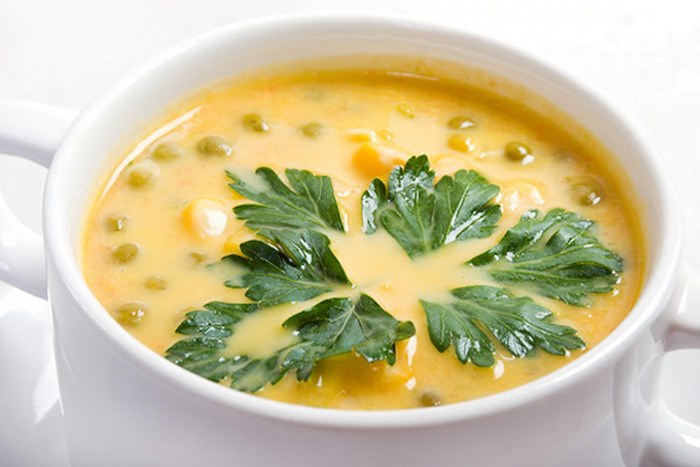 soup with greens