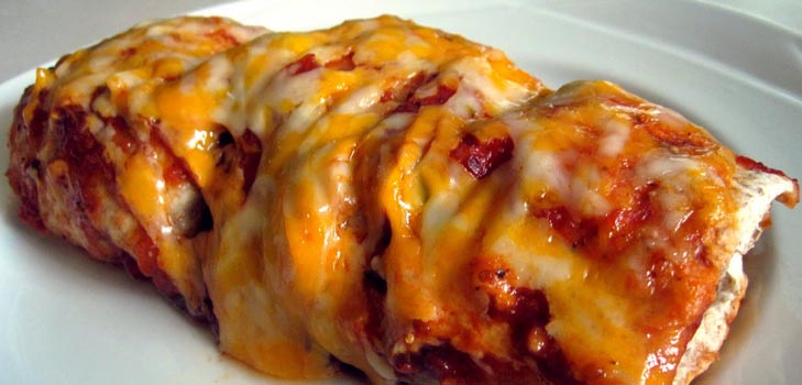Enchiladas with beans and root vegetables