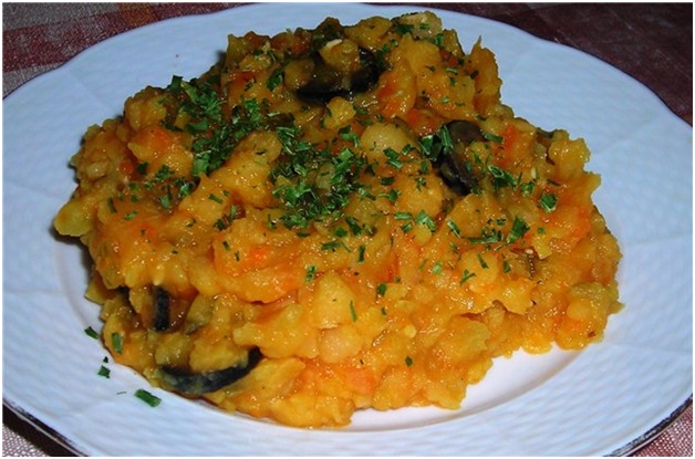 a plate of porridge
