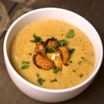 Chanterelle mushroom soup