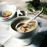Mushroom soup with cheese