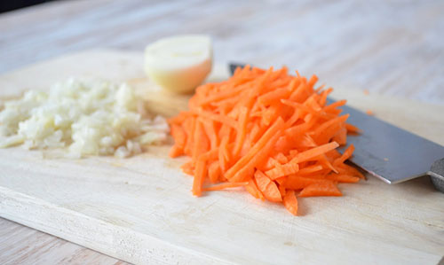 Chop onion Chop onion