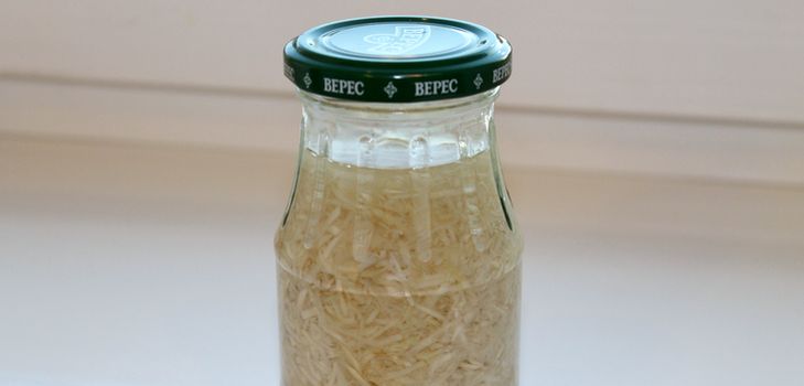 Pickled horseradish for the winter