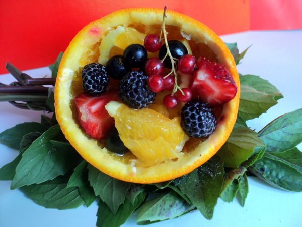 Beautiful serving and serving of fruits