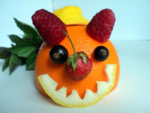 Beautiful serving and serving of fruits