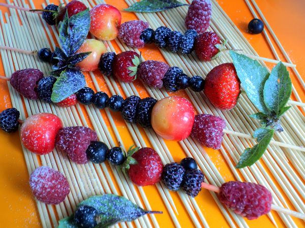 Beautiful serving and serving of fruits