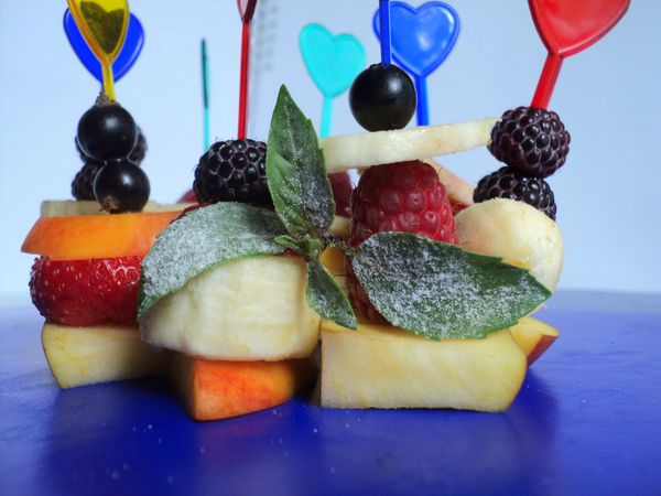 Beautiful serving and serving of fruits