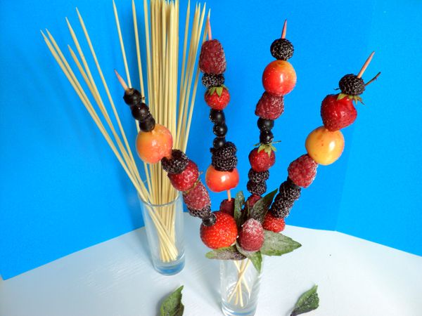 Beautiful serving and serving of fruits
