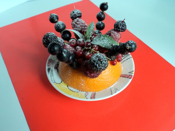 Beautiful serving and serving of fruits