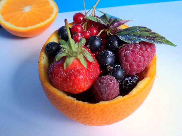 Beautiful serving and serving of fruits
