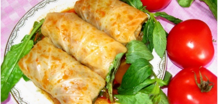 cabbage rolls on a plate