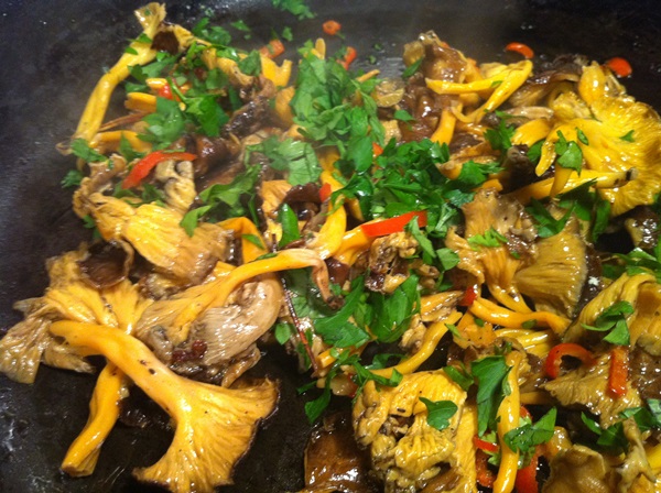 How to cook chanterelles in a frying pan