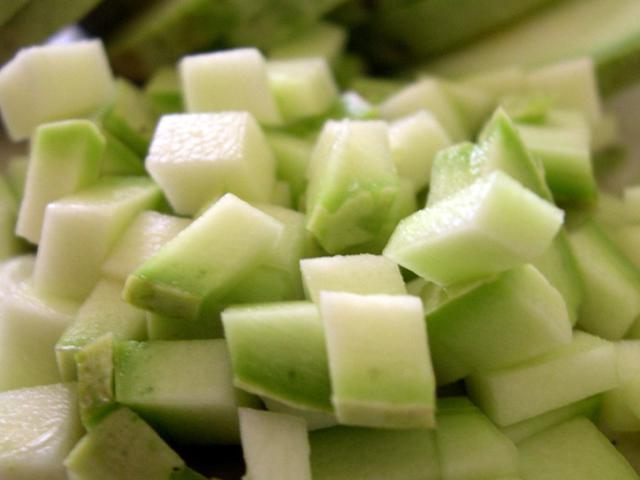 finely chopped zucchini squash cubes