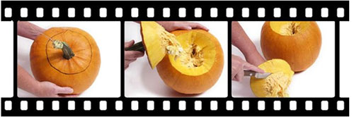 cut a circle with a sharp knife