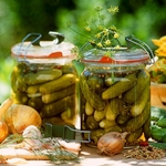 How to pickle cucumbers for the winter for a day
