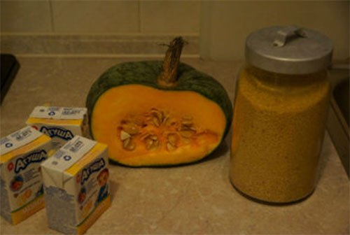 pour millet with hot water