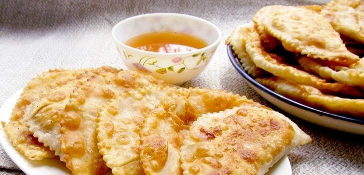 Caucasian pies with meat - chebureks