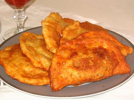 Caucasian pies with meat - chebureks
