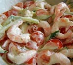 Chinese salad with shrimps